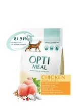 Сухой корм Optimeal для взрослых кошек со вкусом курицы 200 г