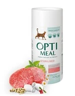 Сухой корм для стерилизованных кошек и кастрированных котов Optimeal Sterilised с высоким содержанием говядины и сорго 650 г