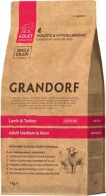 Сухой корм Grandorfi для собак средних и крупных пород с 1 года с мяса ягненка и индейки 1 кг