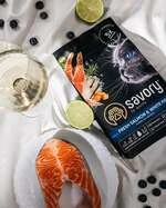 Сухий корм для довгошерстих котів Savory зі свіжим лососем та білою рибою 400 г