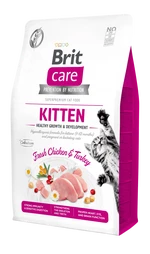 Сухой беззерновой корм для котят Brit Care Kitten Growth &amp; Development с курицей и индейкой 400 г