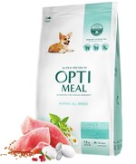 Сухой корм Optimeal для щенков всех пород со вкусом индейки 12 кг