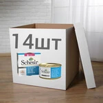 ПАК. Консервированный корм Schesir Kitten Tuna Aloe консервы для котят, тунец из алоэ 14шт по 85 г
