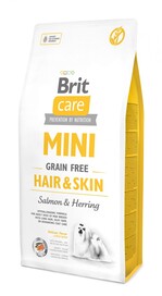Сухой корм для взрослых собак миниатюрных пород Brit Care Mini Grain Free Hair &amp; Skin 7 кг