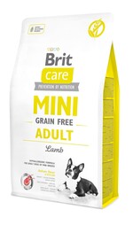 Сухой корм для взрослых собак миниатюрных пород Brit Care Mini Grain Free Adult Lamb 2 кг ягненок (НФ-00000091)