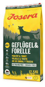 Сухий беззерновий корм для собак Josera Geflugei & Forelle з домашньою птицею та фореллю 12,5 кг