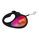 Поводок-рулетка для собак WAUDOG R-leash, малий, до 15 кг, 5 м, светоотражаюча стрічка чорний