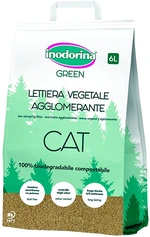Биоразлагаемый наполнитель для кошачьих туалетов Inodorina Lettiera Vegetale с овощной фибры 6 л
