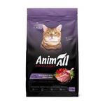 Полнорационный сухой корм для кошек AnimAll со свежей индейкой и уткой, 12 кг