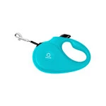 Поводок-рулетка CoLLaR для собак, размер M, 25 кг, 5 м, лента, голубой