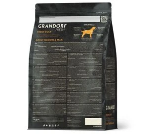 Сухой корм для взрослых собак средних и крупных Grandorf FRESH DUCK &amp;amp; SWEET POTATO ADULT DOG MEDIUM &amp;amp; MAXI с уткой 1 кг