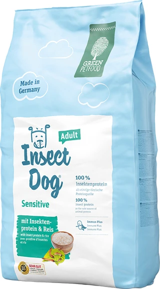 Сухий корм для дорослих собак Green Petfood InsectDog Sensitive 900 г