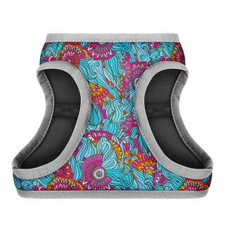 Шлея для собак мягкая WAUDOG Clothes c QR паспортом, рисунок "Лето", XS4,В 36-39 см, С 26-28 см