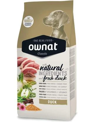 Корм Ownat Classic Dog Adult сухой с уткой для взрослых собак 4 кг