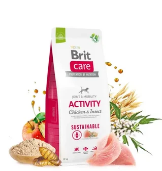Корм для собак с повышенной активностью Brit Care Dog Sustainable Activity с курицей и насекомыми 12 кг (8595602559220)
