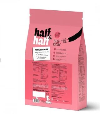 Корм сухой HalfHalf для стерилизованных кошек с говядиной 8 кг