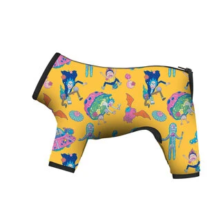 Дощовик для собак WAUDOG Clothes малюнок "Рік і Морті 3", S32, В 47-50 см, С 35-38 см