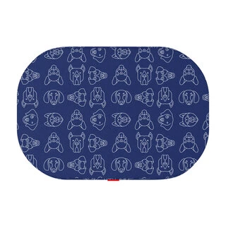 Ліжко для собак WAUDOG Relax, малюнок "Собаки", зі змінним чохлом, М, Ш 80см, Дл 55 см