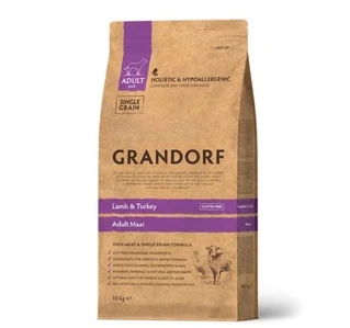 Сухой корм для взрослых собак крупных пород Grandorf LAMB &amp;amp; TURKEY ADULT MAXI ягненок с индейкой, 10 кг