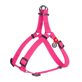 Поводок для собак водостійкий WAUDOG Waterproof з QR-паспортом, металевий фастекс, XS, Ш 15 мм, Дл 30-39 см, рожевий