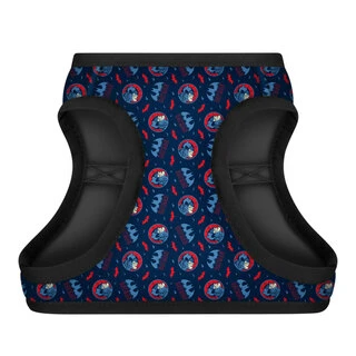 М'яка шлея для собак WAUDOG Clothes з QR паспортом, малюнок "Бетмен червоно-синій", S2, В 46-50 см, С 43-45 см