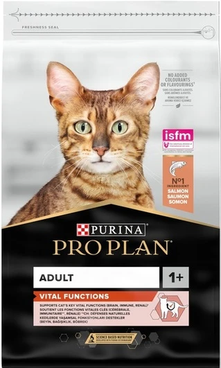 Сухой корм для котов Purina Pro Plan Adult 1+ Vital Functions с лососем 10 кг