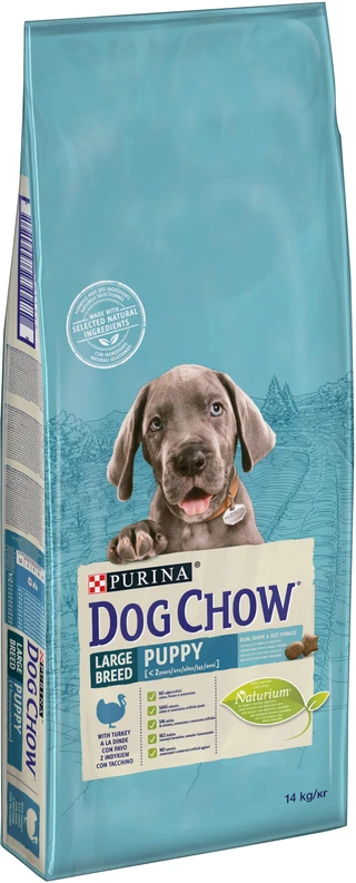 Сухой корм для щенков больших пород Purina Dog Chow Puppy Large Breed со вкусом индейки 14 кг