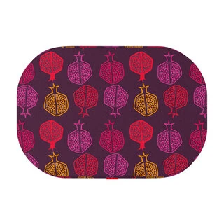 Лежанка для собак WAUDOG Relax, рисунок "Гранат", со сменным чехлом, М, Ш 80см, Дл 55 см