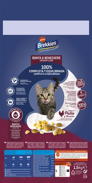 Сухой корм для кошек Brekkies Cat Urinary Care с профилактикой мочекаменной болезни с курицей 1.5 кг