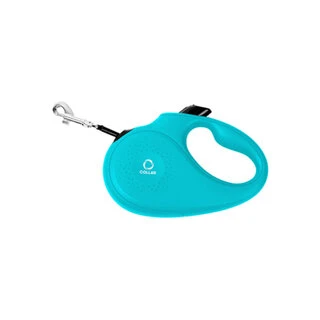 Поводок-рулетка CoLLaR для собак, розмір S, 15 кг, 5 м, стрічка, блакитний