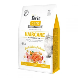 Сухой корм для кошек требующих ухода за кожей и шерстью Brit Care Cat GF Haircare Healthy &amp;amp; Shiny Coat 400 г