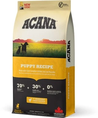 Сухой корм для собак ACANA Puppy Recipe для щенков всех пород 17 кг (a50017)