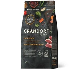 Сухой корм для взрослых собак средних и крупных Grandorf FRESH DUCK &amp;amp; SWEET POTATO ADULT DOG MEDIUM &amp;amp; MAXI с уткой 1 кг