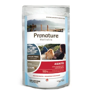 Сухий корм Pronature Holistic Dog Asiato Small Bites беззерновий корм для собак міні та малих порід, риба сиг з папаєю 340 г