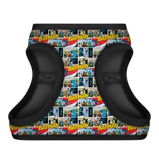 М'яка шлея для собак WAUDOG Clothes з QR паспортом, малюнок "Бетмен комікс", S1, В 40-45 см, С 29-31 см