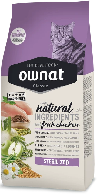 Сухой корм для стерилизованных котов и кошек Ownat Classic Sterilized (Cat) 1,5 кг