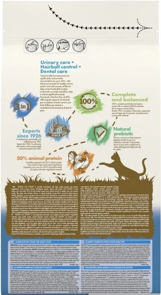 Сухой корм для взрослых кошек Purina Cat Chow Feline 3-in-1 с формулой тройного действия, с индейкой 15 кг (НФ-00000347)