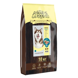 Повнораціонний гіпоалергенний сухий корм для дорослих собак великих порід Home Food форель з рисом 10 кг