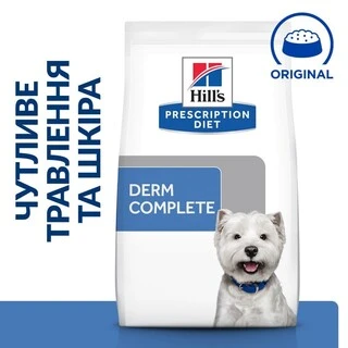 Сухой корм для собак мелких пород Hill&rsquo;s Prescription Diet Derm Complete Mini при пищевой аллергии и атопическом дерматите 1 кг