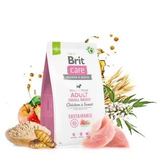 Сухой корм для собак малых пород Brit Care Dog | (курица и насекомые) 7 кг
