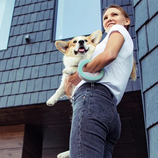 Поводок-рулетка для собак Collar WAUDOG R-leash, круглая, XS-M, до 40 кг, 2,9 м, светоотражающая лента, зеленая