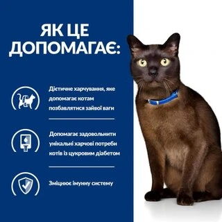 Сухий корм для котів лікування цукрового діабету та ожиріння Hill's Prescription Diet m/d Diabetes Management з куркою 1.5 кг