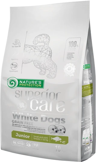 Сухий беззерновий корм для юніорів Nature's Protection Superior Care White Dogs Small and Mini Breeds 10 кг