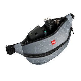 Поясна сумка-бананка WAUDOG Family зі знімним ременем, світловідбиваюча, розмір 33*17*10 см