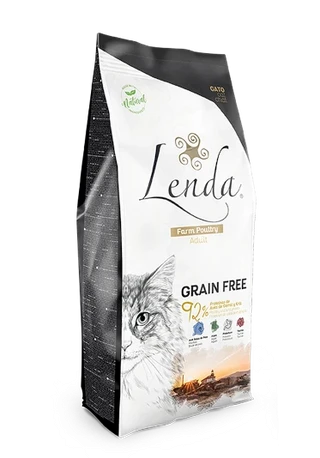 Сухой беззерновой корм для взрослых кошек Lenda FARM POULTRY Adult с домашней птицей, 2 кг