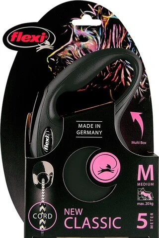 Поводок-рулетка Flexi New Classic M 5 м Черный