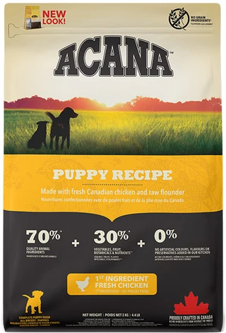 Сухой корм для собак ACANA Puppy Recipe для щенков всех пород 2 кг (a50020)