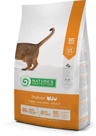 Сухой корм для взрослых кошек проживающих в доме Nature's Protection Indoor 7кг