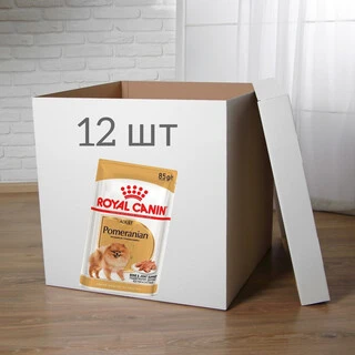 ПАК.Вологий корм Royal Canin POMERANIAN LOAF (Паштет) для дорослих собак породи Померанський Шпіц 12 шт по 85 г