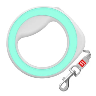 Поводок-рулетка для собак WAUDOG R-leash, кругла, XS-M, до 40 кг, 2,9 м, світловідбиваюча стрічка, салатовий